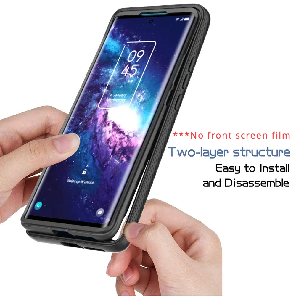 Hybrid TPU/PC Case For TCL 20 Pro 5G Fundas Capa Two Layer Structure Shockproof Crystal Clear Shell Cover For TCL 20S 20L 20L+