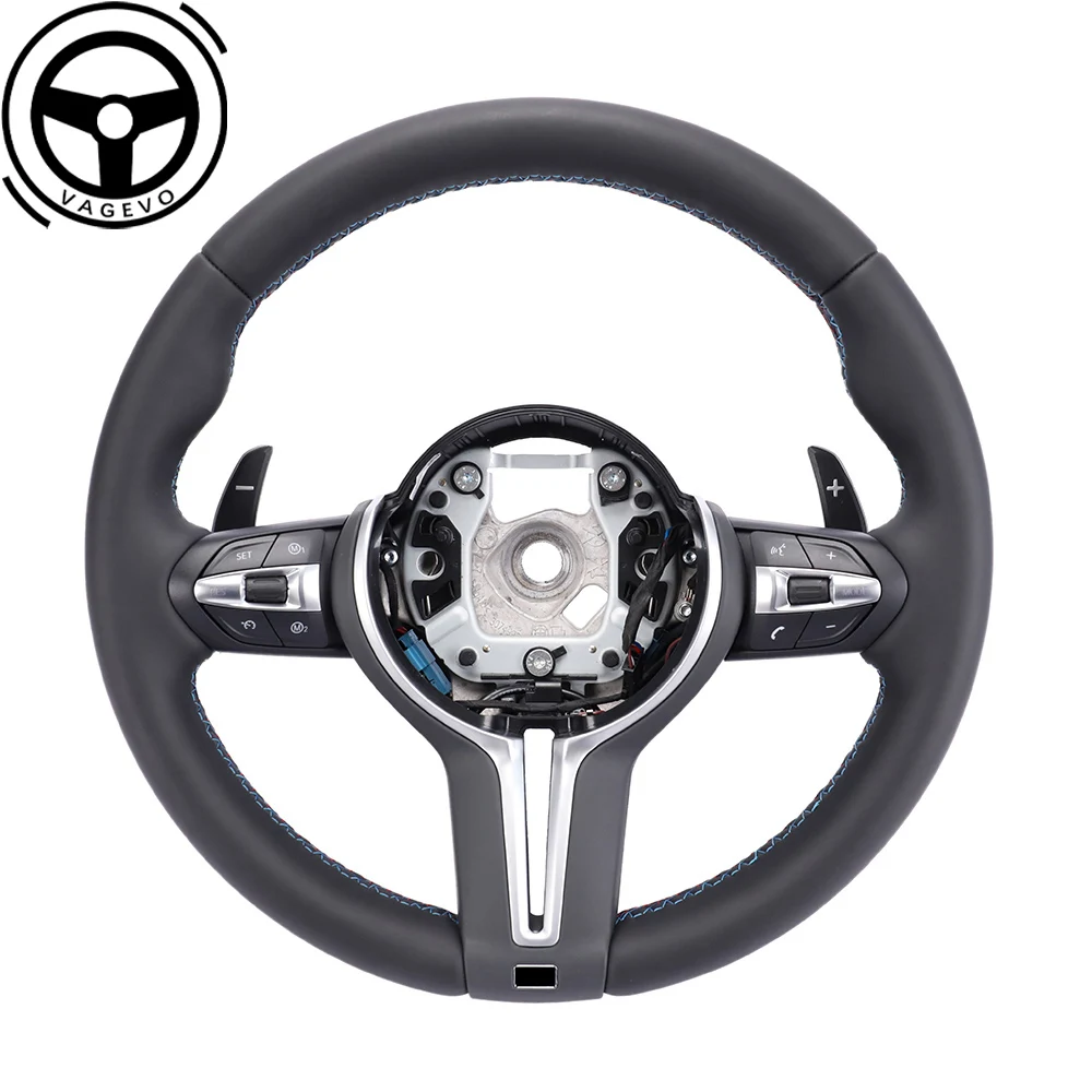 Full Leather Steering Wheel For BMW 3 Series 5 Series F30 F32 F10 F20 F07 F01 E46 E60 E90 M3 M4 M5 M leather Steering Wheel