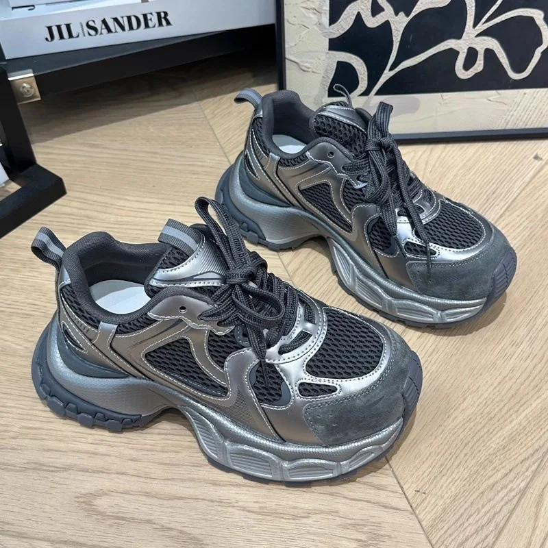 

Thick soled dad shoes for women 2025 new autumn height increasing Forrest Gump shoes casual sports shoes for women