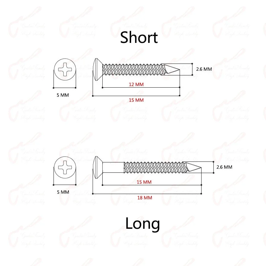 Tornillo de marco de montaje de pastilla Humbucker, tornillos de anillo para guitarra eléctrica, hecho en Corea, nuevo, 8 piezas