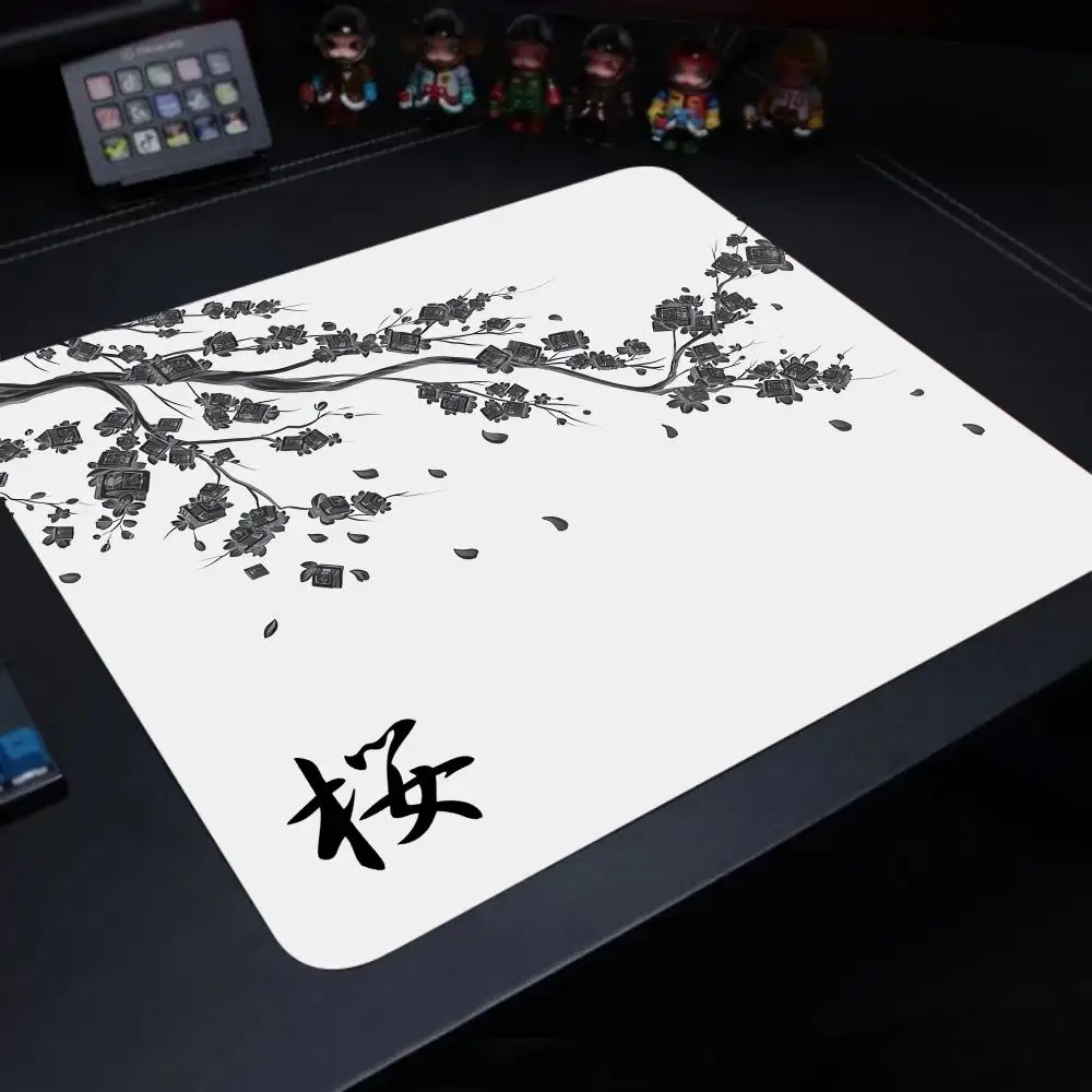 1Pc Japan Sakura Gaming Mouse Pad Laptops Deskmat Cherry Blossom Small Mousepad Office Carpet Gamer Keyboard Computer Desk 22x18