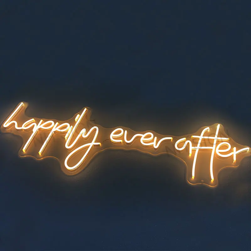 Happily Ever After Custom Neon Sign/ Handmade Neon Sign/ Neon Sign Custom/ LED Neon Sign/ Wall Decor/ Custom Neon Sign/ Neon
