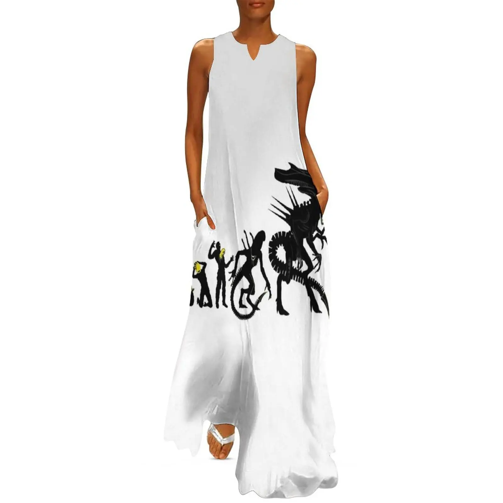 Xenomorph Evolution Long Dress dresses women summer 2025 elegant dress