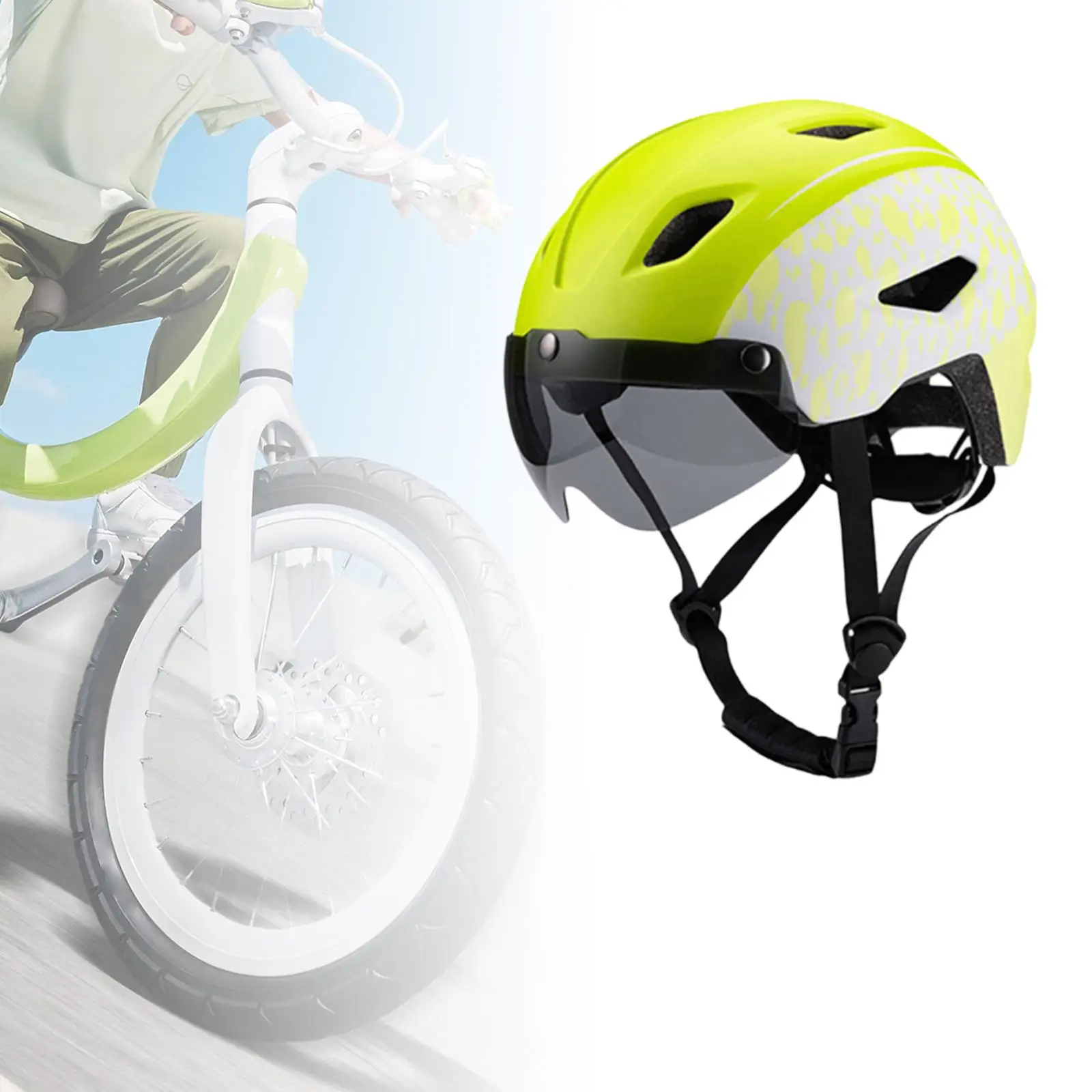 

Adjustable Kids Bike Helmet Lightweight Shock Absorption Urban Bicycle Helmet for Safety Riding and Skateboarding