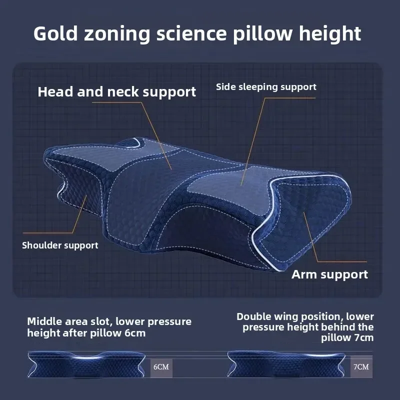 Adult cervical spine memory cotton sleep low sleep pillow high-end neck pillow high-end