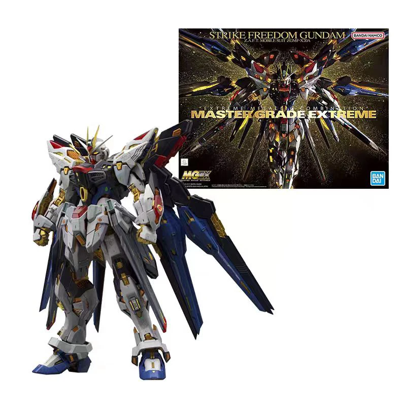 BANDAI Original MGEX Strike Freedom Gundam Mobile Suit Gundam Seed Destiny Gunpla Model Kit Assembly/Assembling 1/100