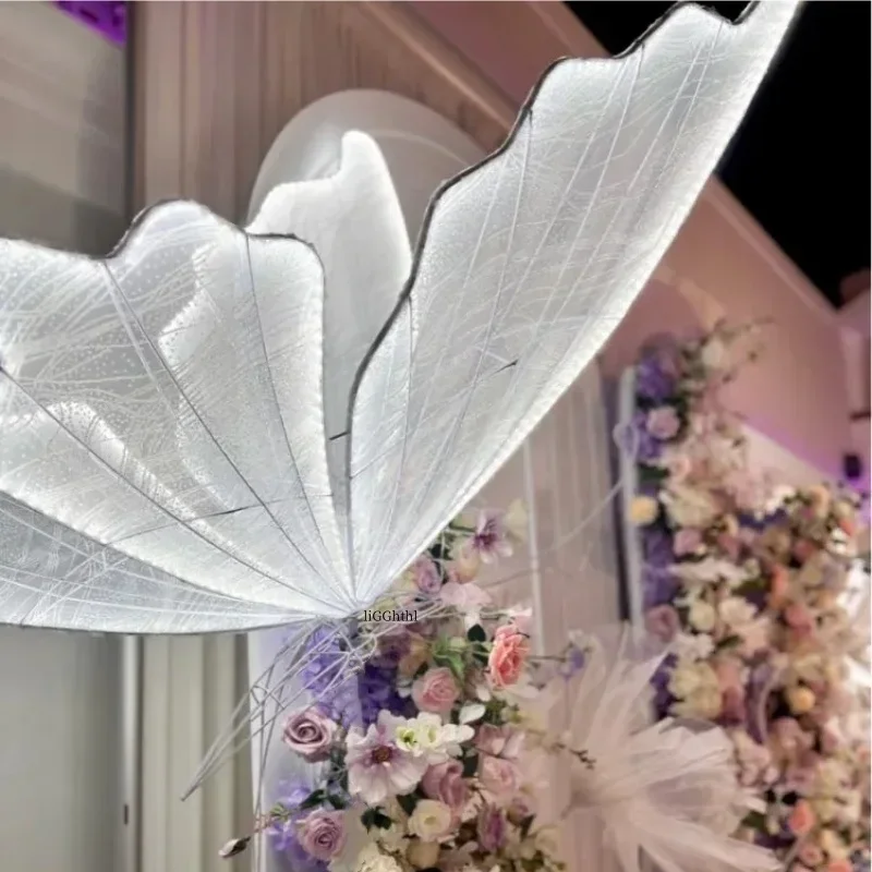 Wedding Ceiling Light Butterflies LED Lace Lamp Romantic Creative Hanging Butterfly Road Load Walkway on Party Stage Lights