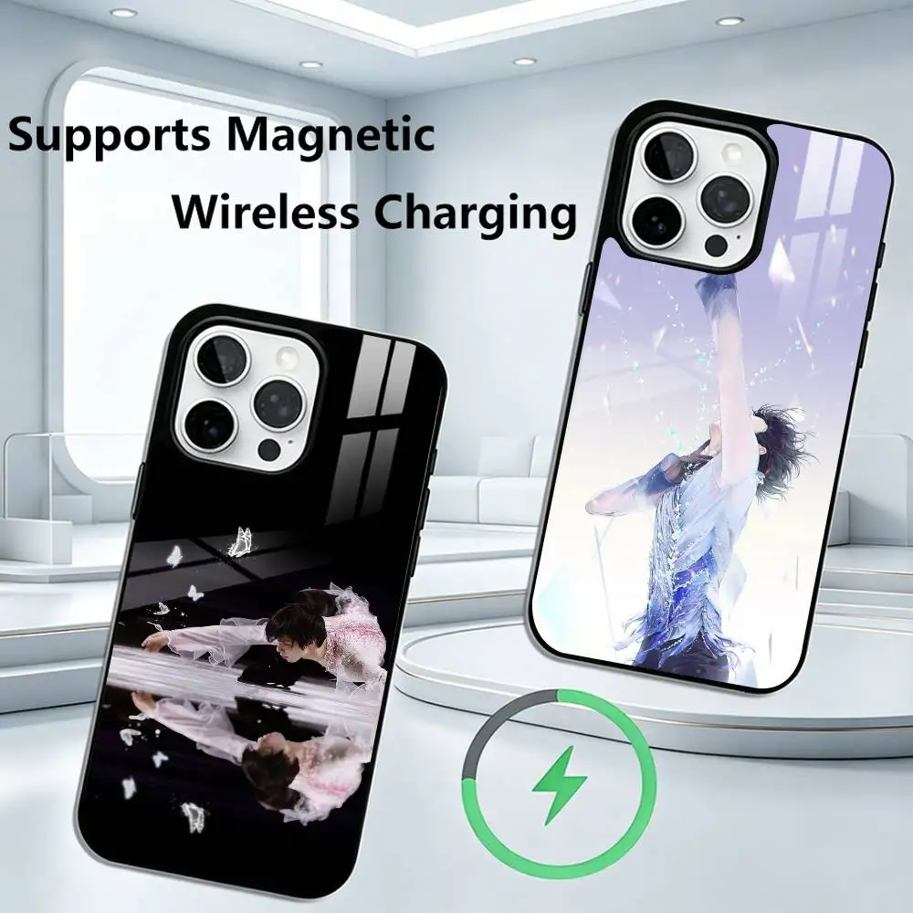 H-Hanyu Yuzuru 4A Jump Legend Phone Case For iPhone18,17,16,15,14,13,12,11 Plus,Pro Supports Magnetic Wireless Charging
