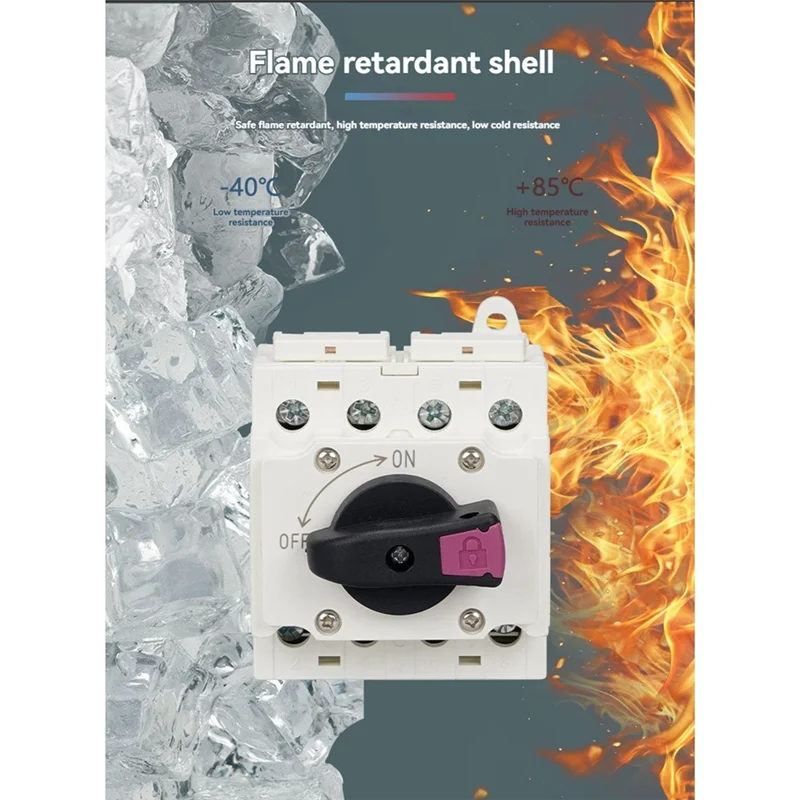 

B47C Солнечный изолятор PV DC 1200 В 32A Солнечная вращающаяся ручка Изолятор Поворотный переключатель Разъединитель для солнечного устройства B