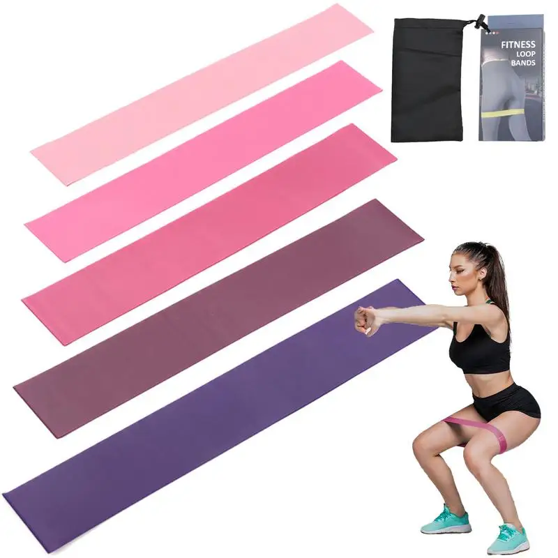 

Resistance Bands Stretch Fitness Bands 5 Resistance Levels Elastic Equipment Accessories Portable Trainer For Home Gym Exercise