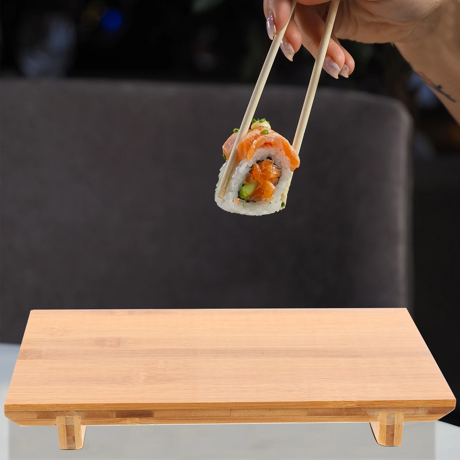 

Handmade Sushi Sashimi Plate Food Storage For Household Party Restaurant Use Snack Fruit Nut Dish Bamboo Desktop Bamboo