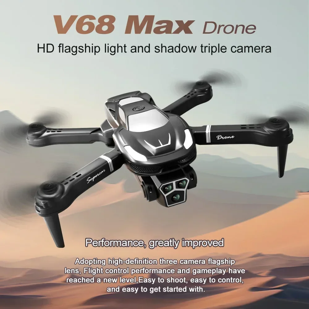 Für xiaomi v68 Drohne 8k WiFi Dual-Kamera 5g GPS Hindernis vermeidung Drohne Luftaufnahme optischer Fluss faltbarer Quadcopter