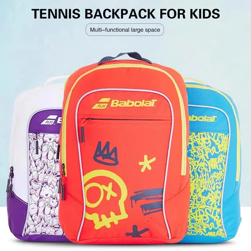 

Babolat Badminton Bag Children's Backpack Unisex Recreational Sports Portable Single Tennis Racket Bags Backpack for Teenagers