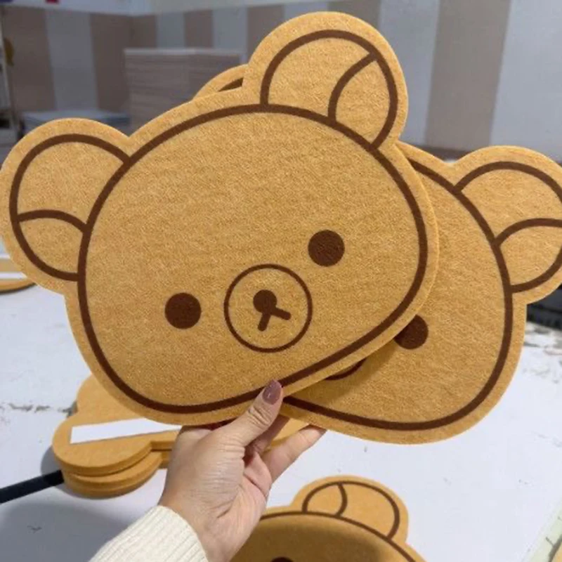 30 centimetri Nuovo Rilakkuma Feltro Bordo Del Fumetto Antiscivolo Camera Da Letto Addensato Orso Adesivo Da Parete Messaggio Bordo Commemorativo Foto Da Parete regali