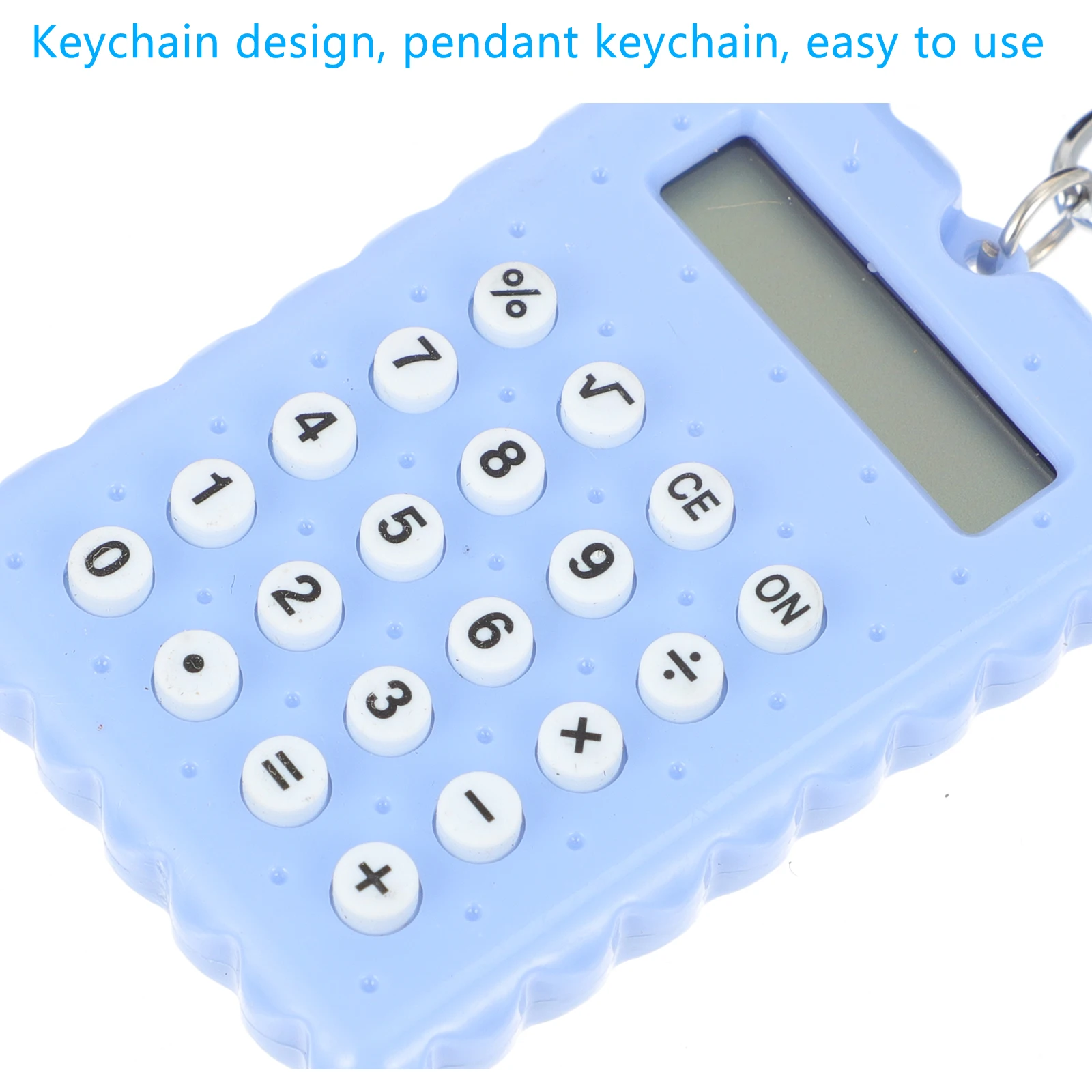 

Mini Calculator Durable Student Key Chain Keychain Cute School Pvc Tiny Novelty