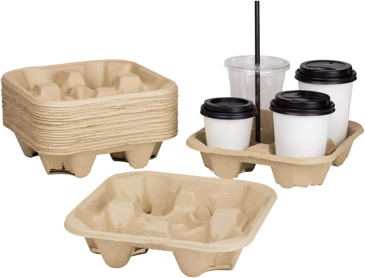 

C5000 4 Cups 8 oz. - 32 oz. Cup Holder (Case of 300)