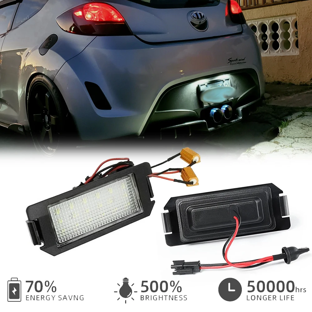 

2x Canbus светодиодный отражатель номерного знака для Hyundai I10 I20 Ioniq XG30 Terracan Tiburon Genesis Coupe Veloster