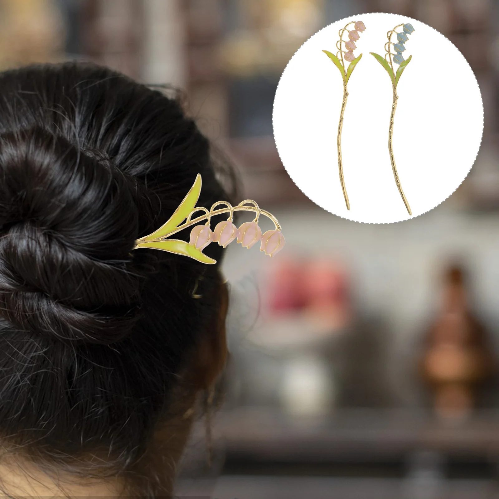 2 個の中国風のヘアスティック、滑らかなエッジ、耐久性、実用的、ユニークなギフト、漢服愛好家のヘア箸