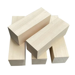 4PCS Basswood Carving Block Natural Soft Wood Carving Block Unfinished Wood Block Carving Portable Wooden Carving Supplies
