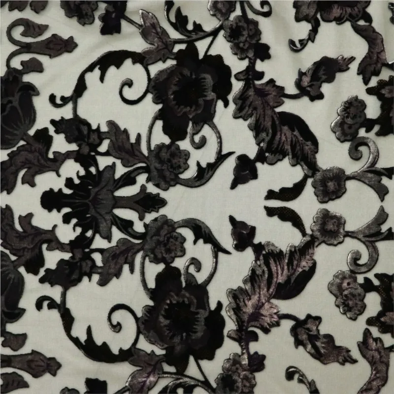 

Woven velvet brocade velvety fabric printed and embossed nightgown dress cheongsam