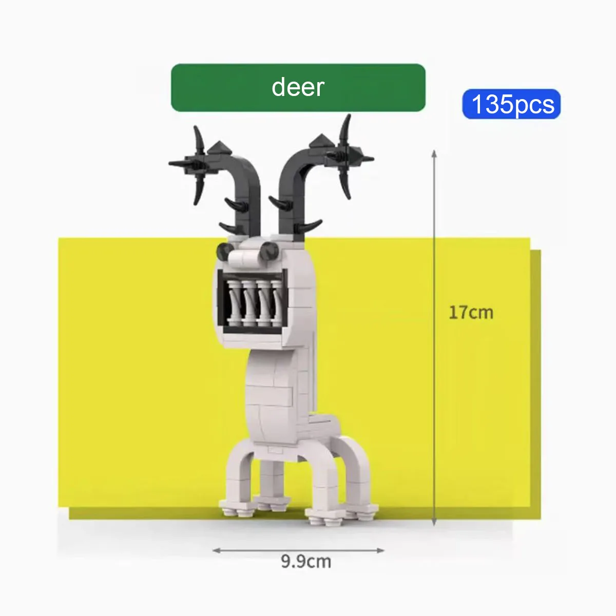 Nowe zdeformowane zoo MOC klocki do budowy horror lalka ośmiornica nietoperz python rekin żółw hipopotam jeleń figurka model zabawka dla dzieci