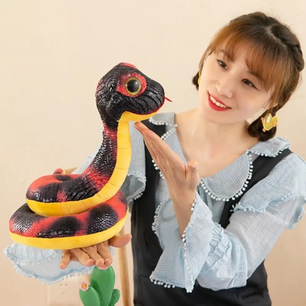 สวัสดีปีใหม่งูปีตุ๊กตาของเล่นสไตล์จีนโชคดีตาใหญ่งูตุ๊กตาของเล่นนุ่ม Zodiac Mascot