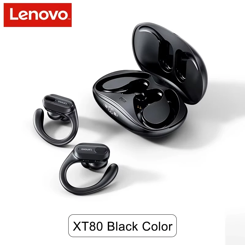 

Lenovo XT80 New TWS Wireless Bluetooth V5.3 Earphones Low-latency Gaming&Music Headsets Sports Ear Hanging Headphones