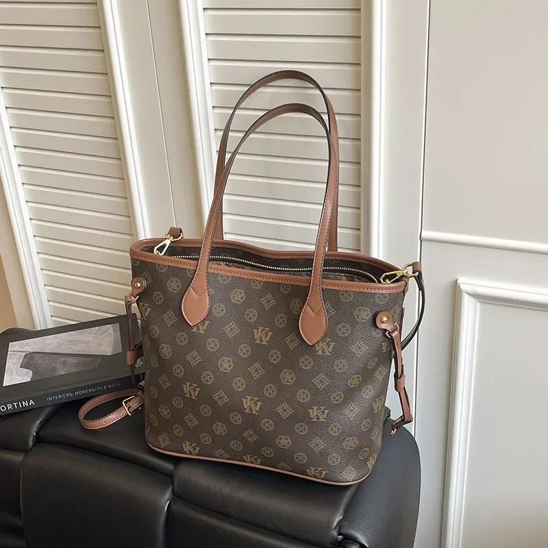 

WKwk Luxury Brandr Fashion Women's Fashionable Printed Handbag Versatile And Elegant Single-Shoulder Crossbody For Middle Tote B
