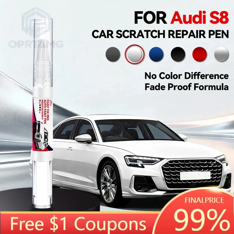 

Purpose Vehicle Car Paint Repair Pen For 1994-2023 AUDI S8 Paint Scratch Repair Accessories Gray LZ7S Blue LX5B White LS9R Black