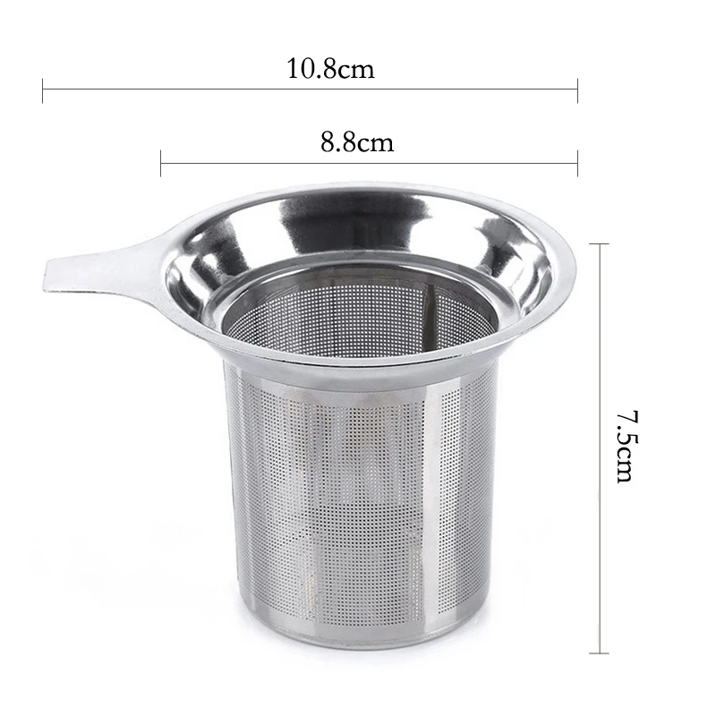 Tea Infuser Stainless Steel Mesh Tea Strainer Filter Mug Teapot Infuser Loose Leaf Black Herbal Diffuser Steeper Tea Accessories