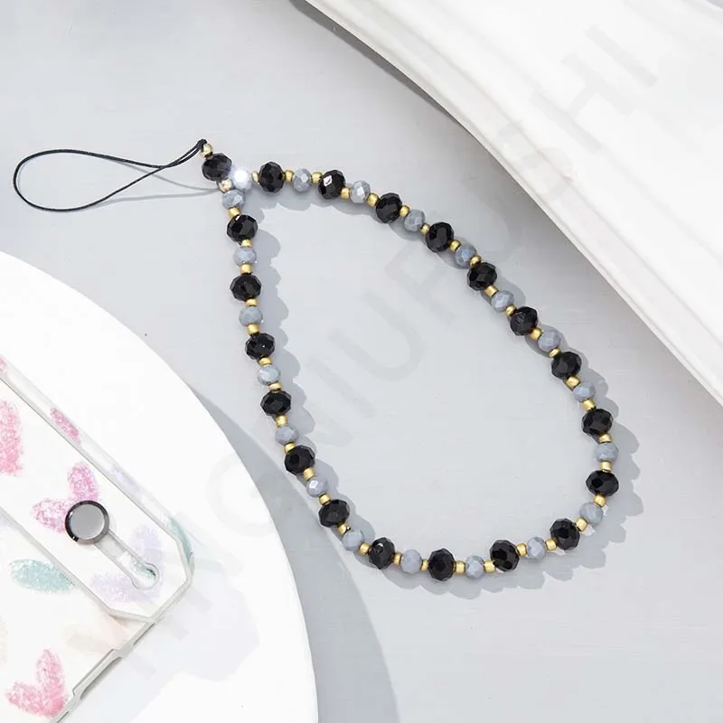 Creatieve Kristallen Kralen Telefoon Ketting Lanyard Sieraden voor Vrouwen Gift Mooie Boog Fringe Hanger Antislip Mobiele Telefoon Case Touw