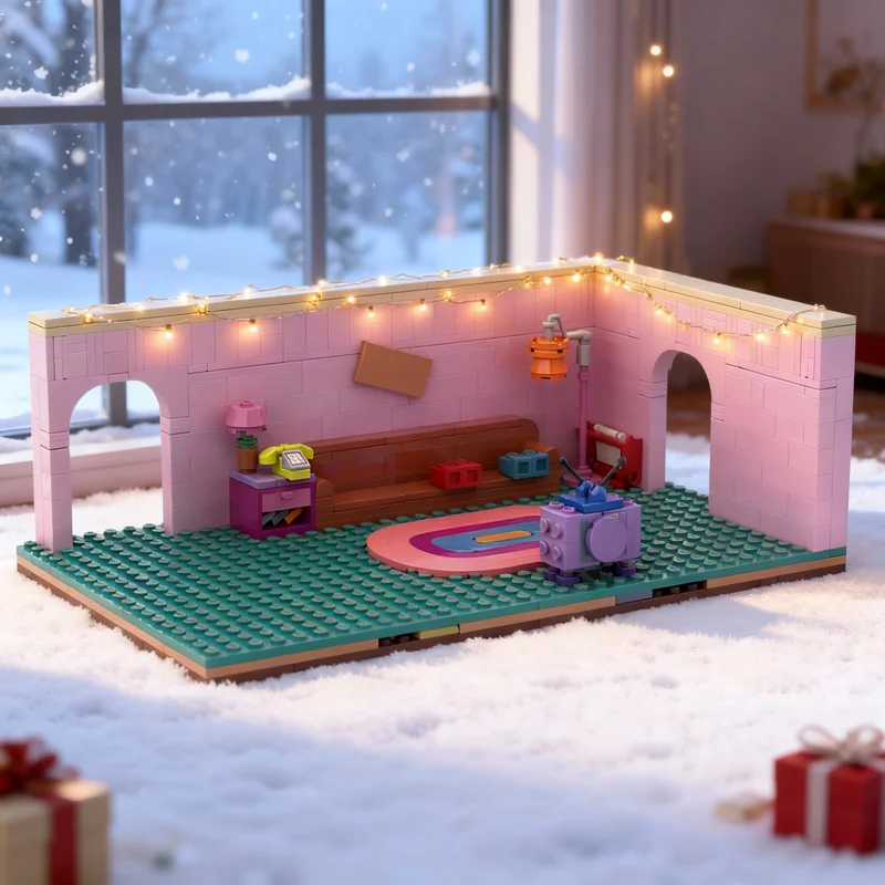 

442pcs MOC The Simpsons TV Room And Couch Collectible Minifigures Model Building Blocks Toy Gift Creative Display Desk Premium
