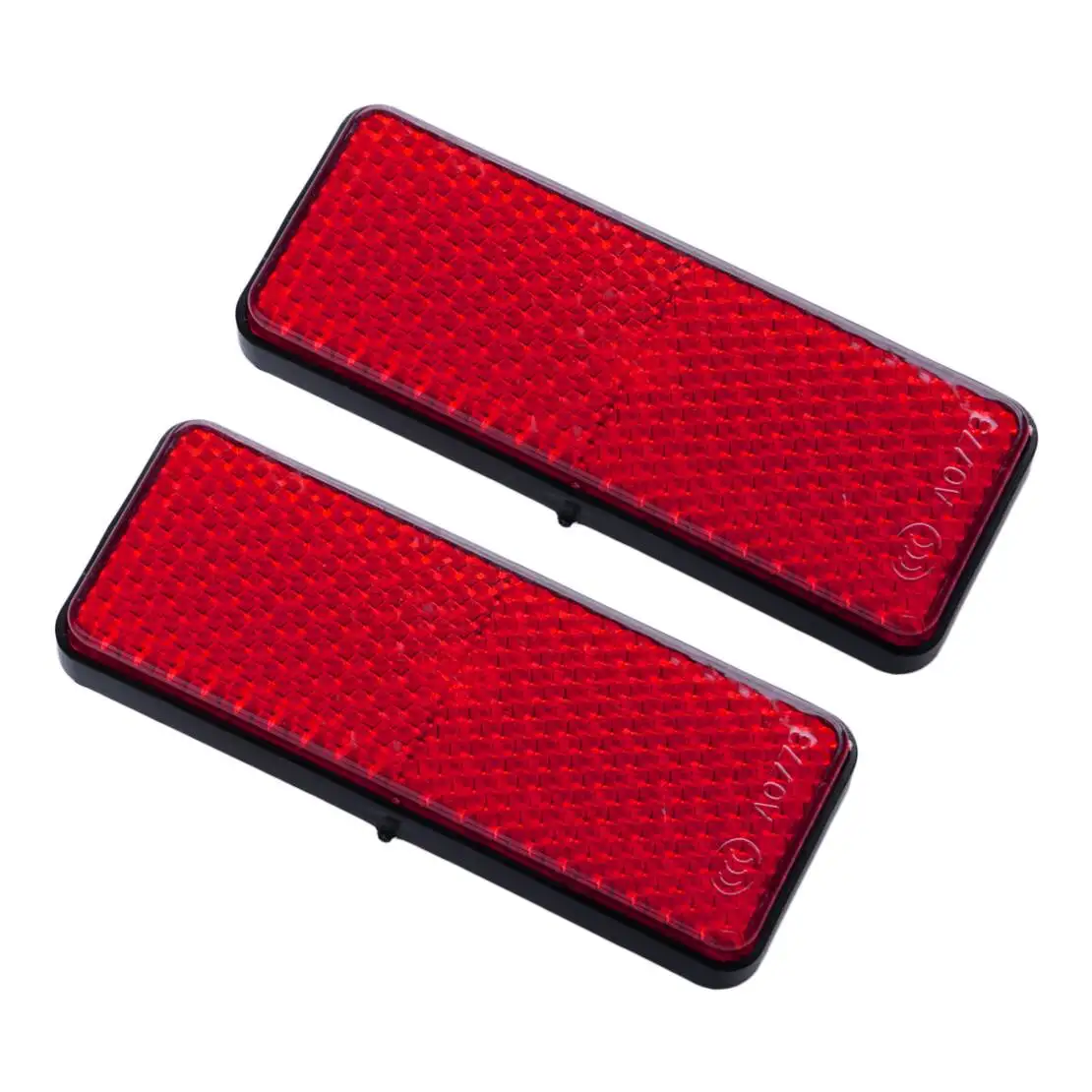 1 Pair Red Front Fork Leg Reflective Reflector 12V Universal Fit for Car ATV Motorcycle Dirt Bikes Trailers