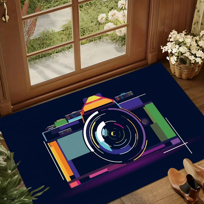 Music Notes Piano Area Rug Washable Carpet for Bedroom Living Room Kitchen Entrance Non Slip Carpets Kitchen Mat Outdoor Rug