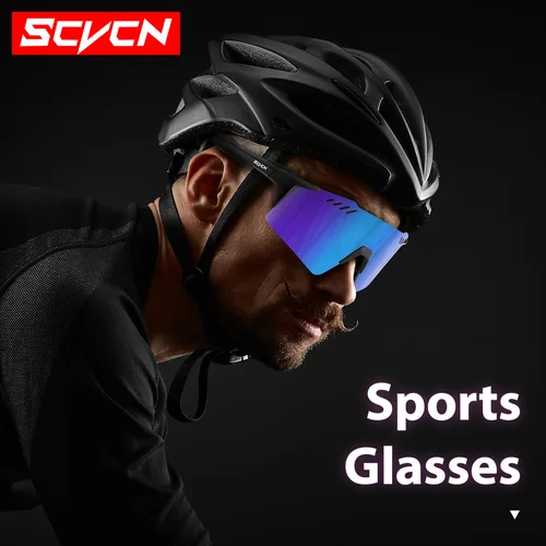 Imagen 2 del producto SCVCN nuevas gafas de sol para ciclismo, gafas para ciclismo al aire libre, hombres y mujeres, MTB, bicicleta de carretera, deportes, montañismo, gafas UV400 para senderismo