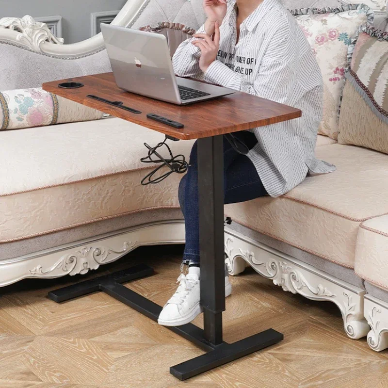 Adjustable Computer Desk – Movable Bedside Table, Foldable Laptop DeskHeight Adjustable Office Furniture with Hidden Wheels.