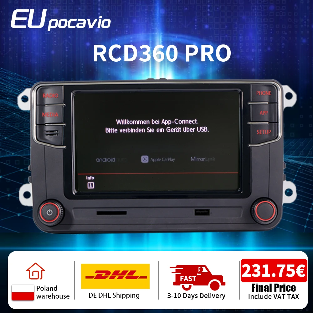 Pocavio Noname Rcd360 Pro Mib Carplay Radio De Coche 6,5 Pulgadas Android Auto Multimedia Para Vw Pq Golf 5 6 Jetta 5 6 Passat B5 B6 Cc — -30%, 108.18€ Coupon, from 252.43€ – 30% descuento – €252.43