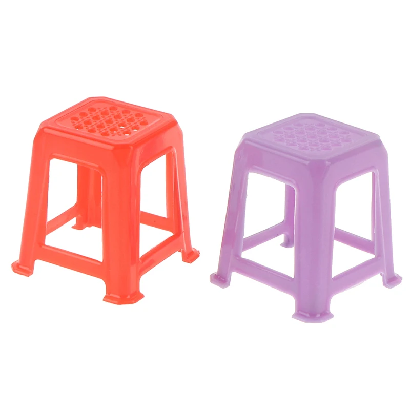 1/12 مقياس دمية مصغرة البراز البلاستيكية الكراسي التظاهر اللعب الأثاث اللعب