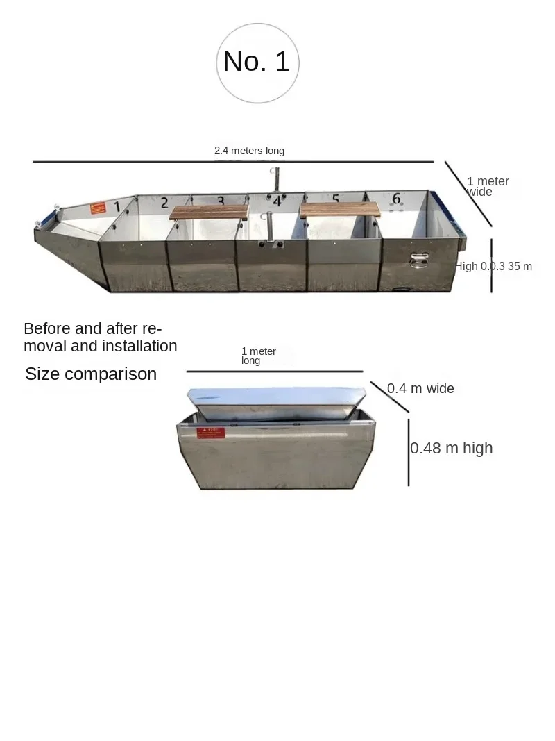 stainless steel portable assembly ship thickened river cleaning ship free shipping