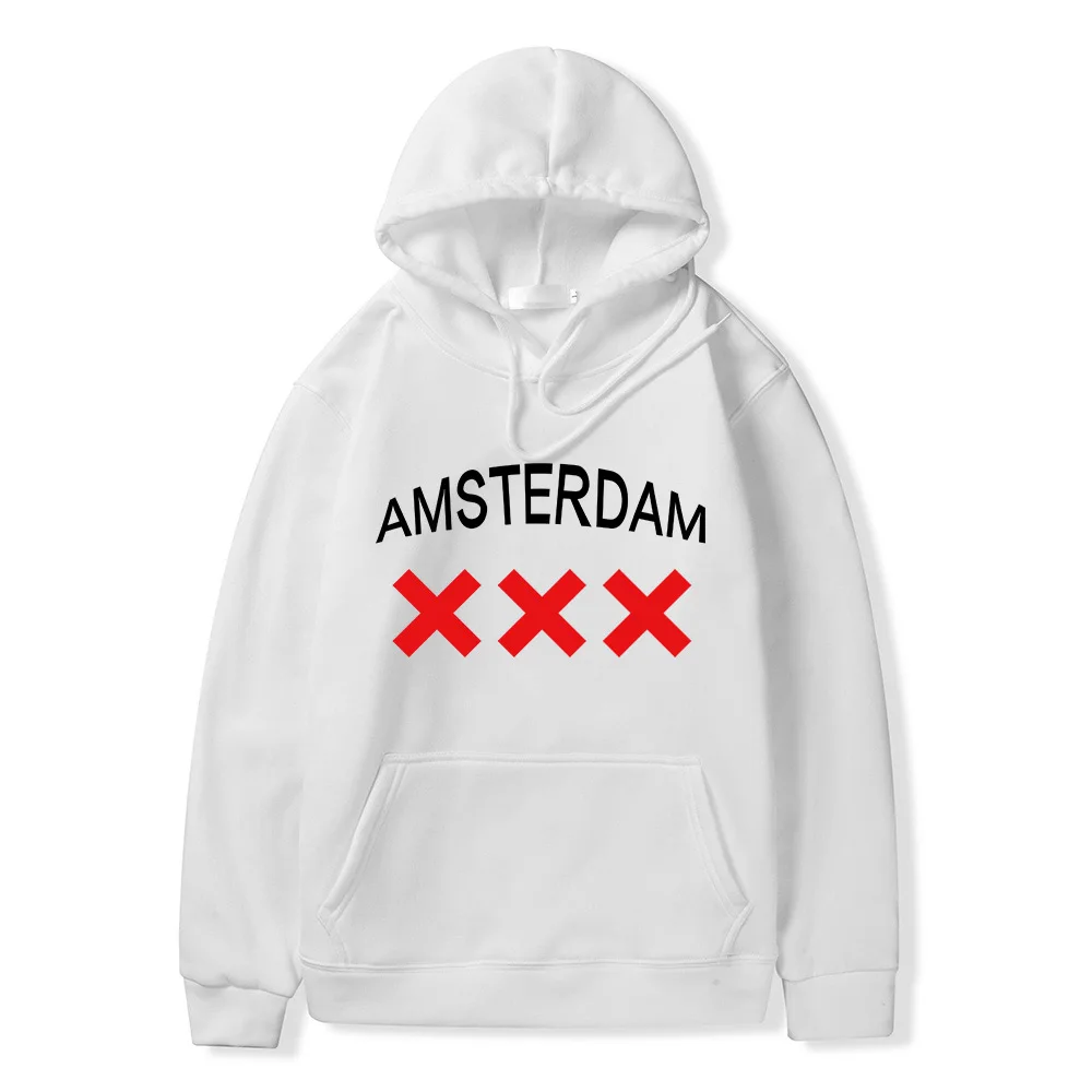 Nederlands Street Style Hoodie Amsterdam Veegmachine Mannen Casual Losse Trainingspak Unisex Tiener Oversize Aangepaste Ontwerp Hoodies