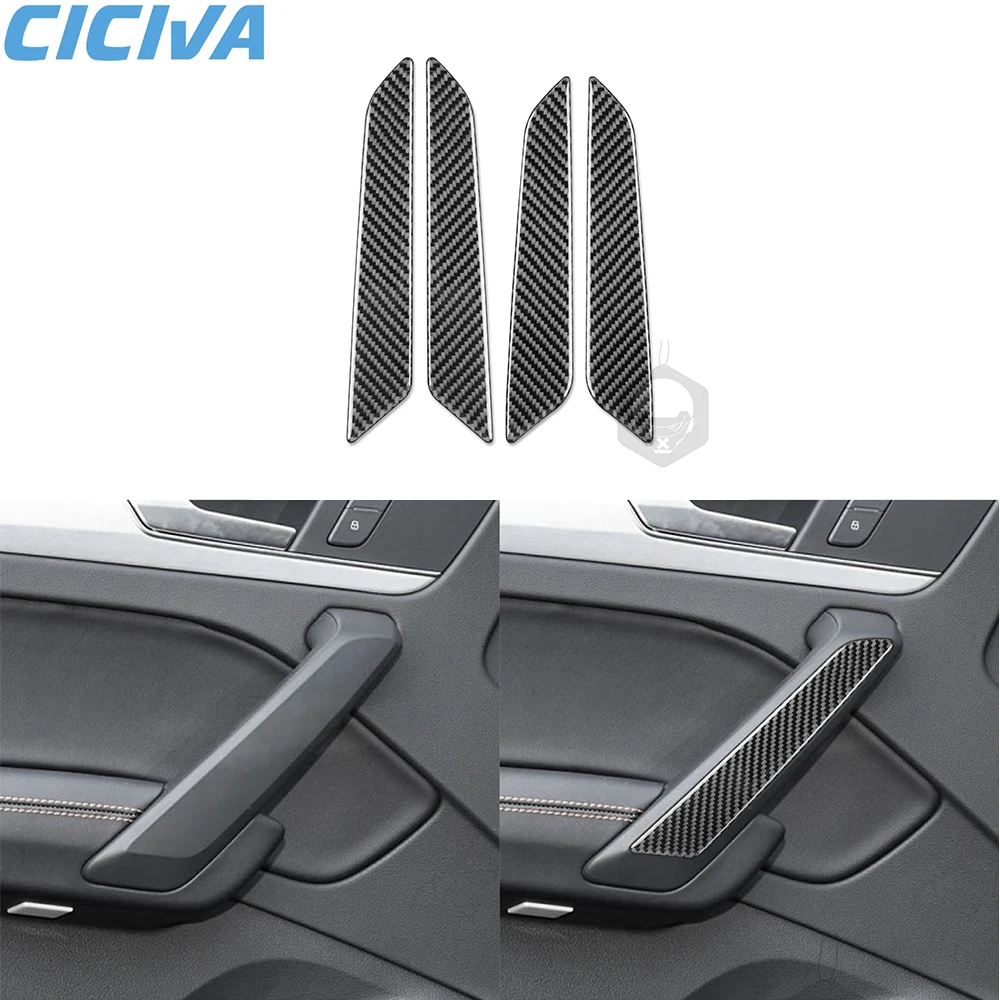 

For Audi Q5L 2018 2019 2020 2021-2023 Door Armrest Panels Trim Carbon Fiber Decoration Stickers Car Styling Interior Accessories