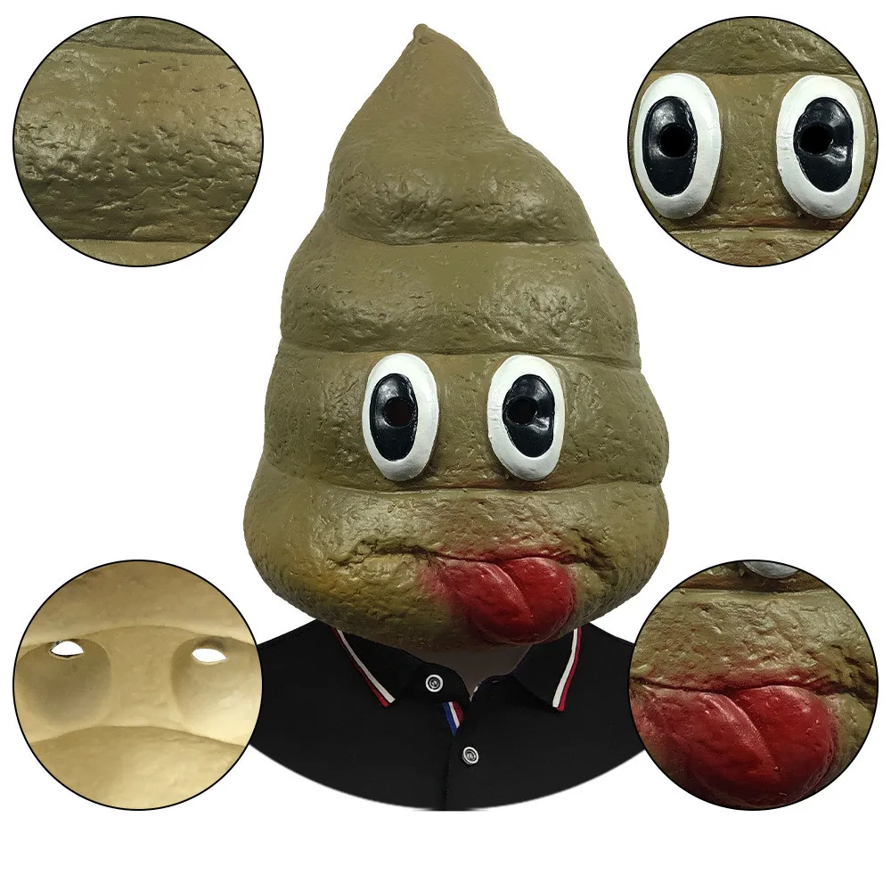 Lustige Neuheit Kot-Latexmaske Halloween Karneval Maskerade Cosplay Themenparty Kostüm-Accessoire – Detail 4