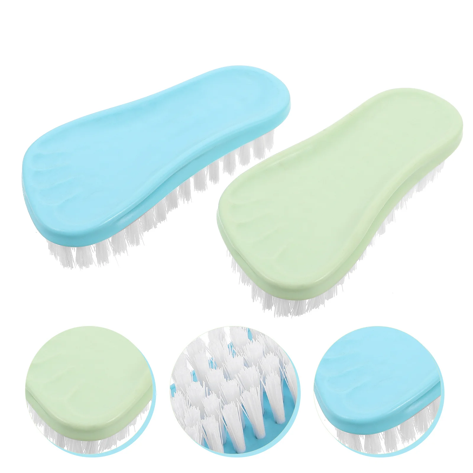 

2Pcs Plastic Shoe Brush Soft Bristle Laundry Clothing Cleaner Multi Functional Household Travel Brush