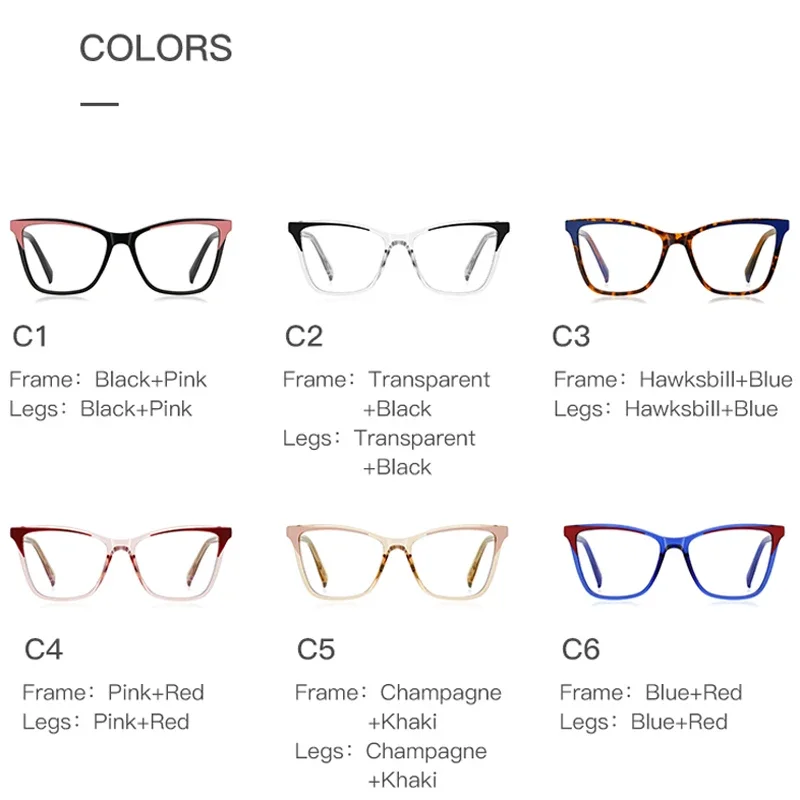 

Очки KIZN для женщин, модель «кошачий глаз», новые, из TR90, с защитой от синего света, модные, для коррекции зрения, для близорукости, с изменяющей цвет оправой, от -0.50 до -10