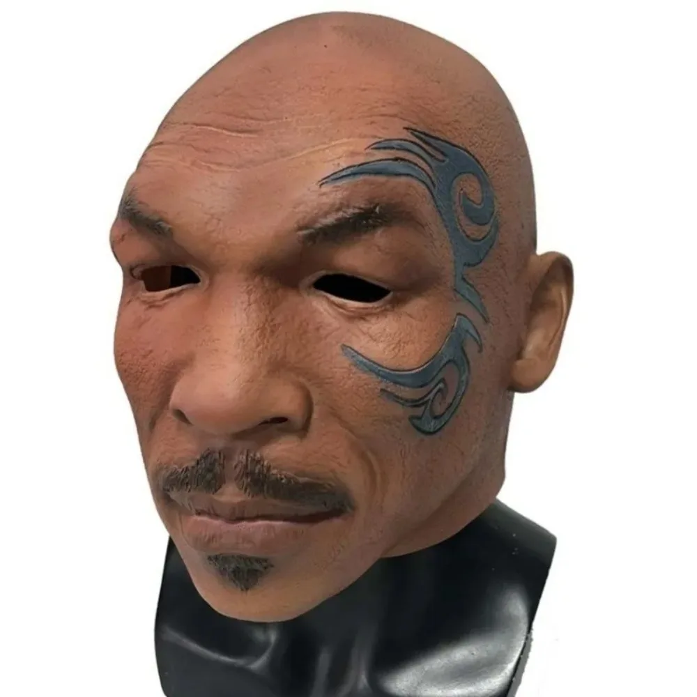 

Boxing Champion Mike Tyson Role Headgear Halloween Party Funny Latex Mask Ball Dress Up Clothing Accessories Simulation Mask