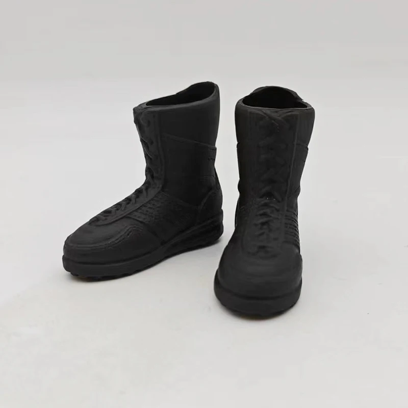 Black 1/6 Scale Hollow Leggings Shoes Soft Combat Boots Model for 12in Action Figure Toys Collections