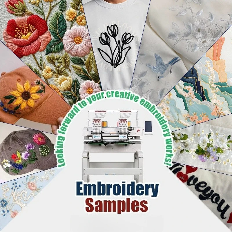Single Head Embroidery Machine 12 Needles Commercial Computerized Sewing Machine Touch Screen Custom Logo Cap T-Shirt Shop DIY