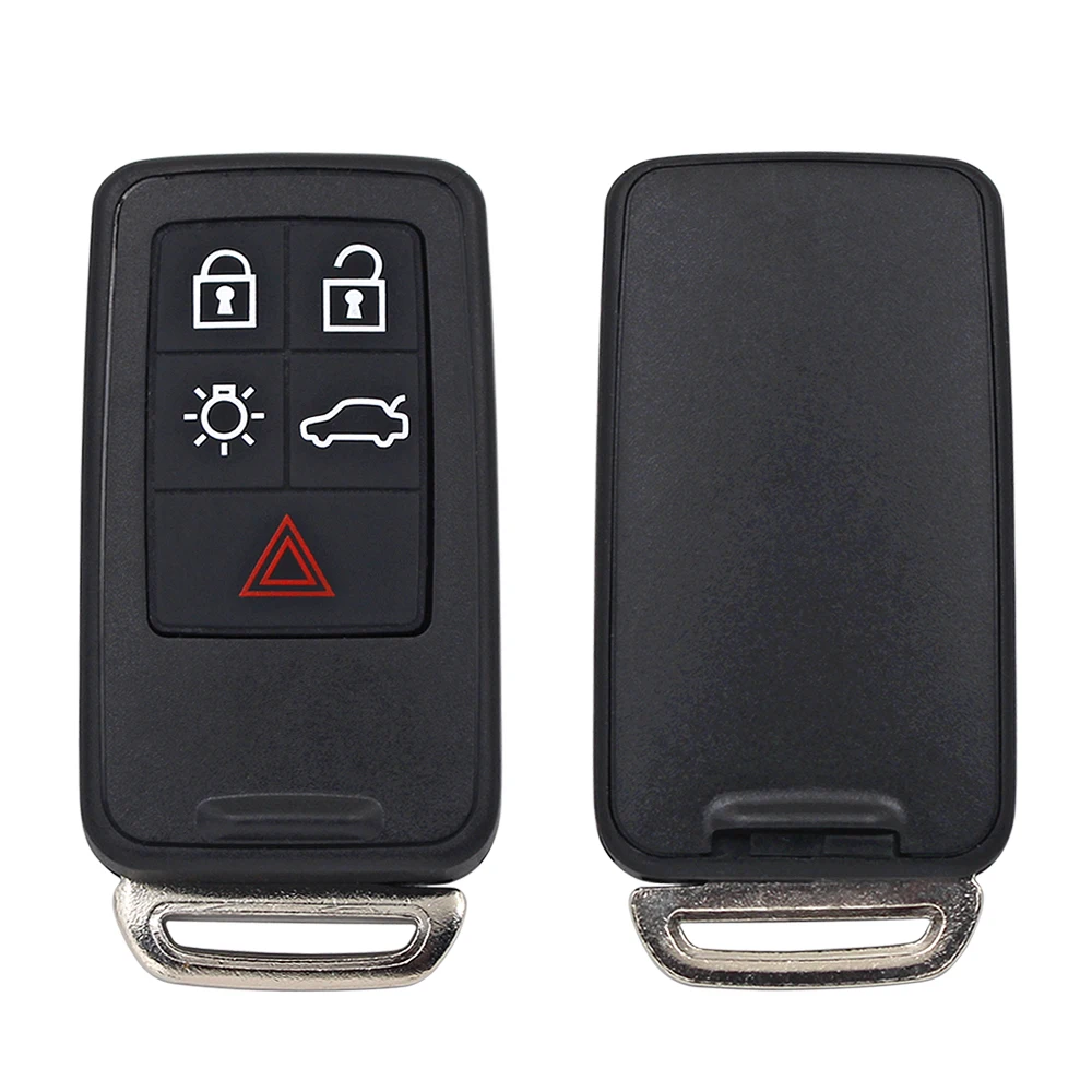 Ecusells 5 Button Remote Key Smart Car Key Fob 434Mhz ID46 Chip for Volvo XC60 S60 S60L V40 V60 S80 XC70 KYDZ Uncut Blade