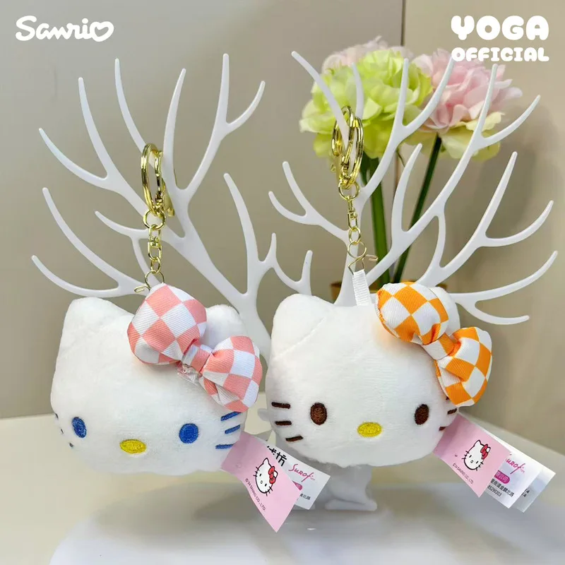 

аниме Hello Kitty Плюшевая кукла Брелок девушка Сумка-подвеска Голова кукла украшение полипропиленовая хлопковая начинка Игрушка Аксессуары Подарок