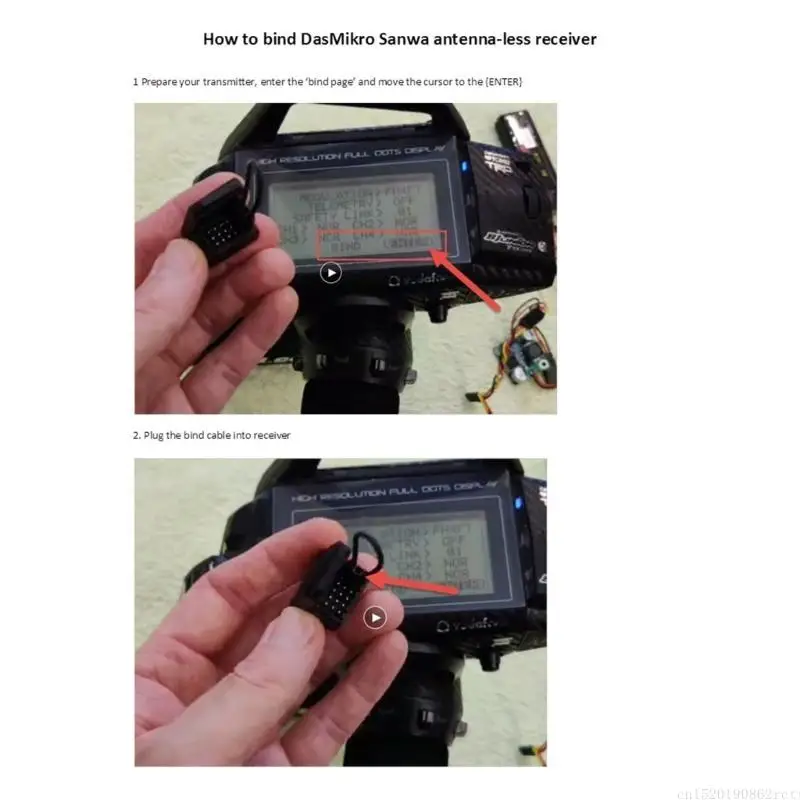 D5BB FH3 FH4 4CH for Sanwa Wirelessly Receiver 4 Channel Antennaless Receiver